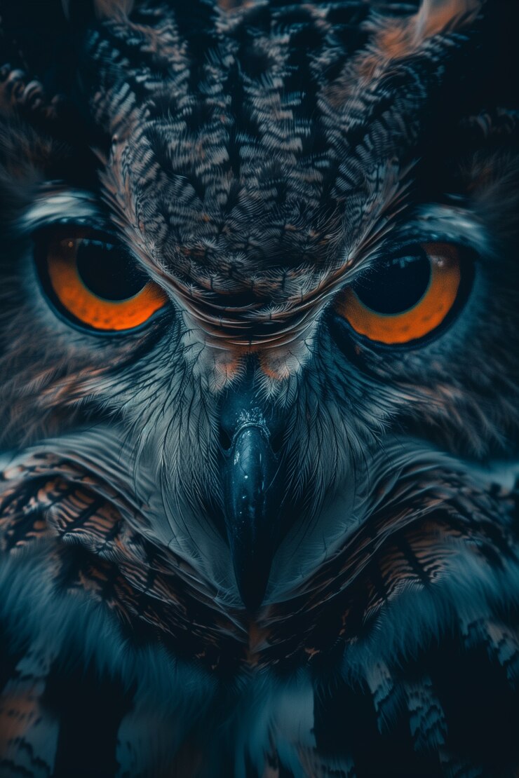 Gratis Foto fotorealistische afbeelding van de uil's nachts