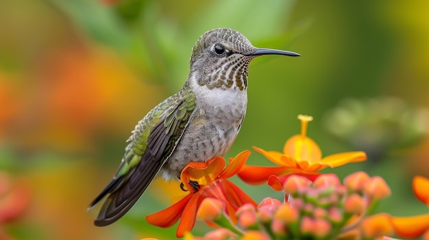 Gratis foto fotorealistische afbeelding van een prachtige kolibrie in haar natuurlijke habitat