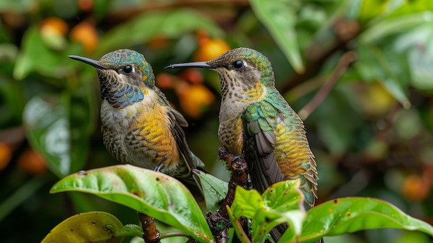 Gratis foto fotorealistische afbeelding van een prachtige kolibrie in haar natuurlijke habitat