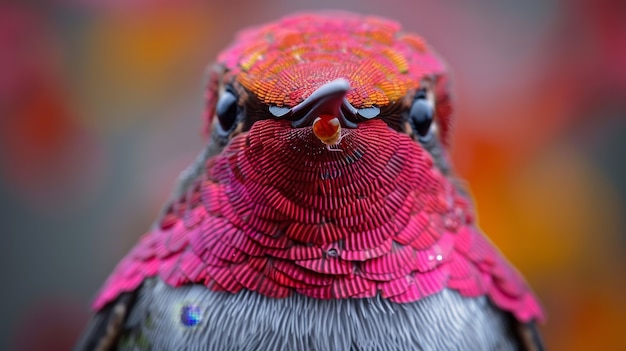 Fotorealistische afbeelding van een prachtige kolibrie in haar natuurlijke habitat