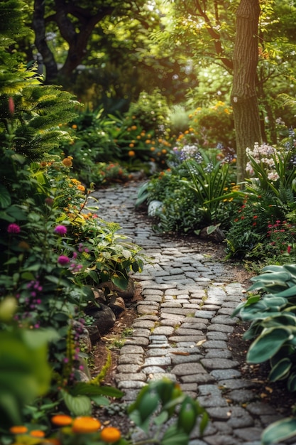 Gratis foto fotorealistische duurzame tuin met zelfgeteelde planten