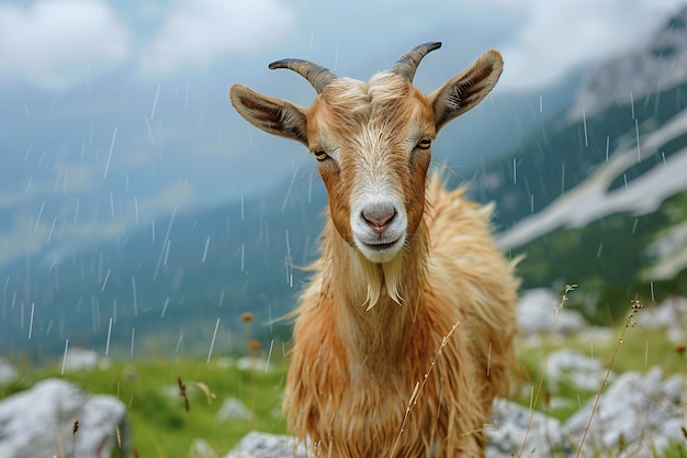 Gratis foto fotorealistische geit in de natuur