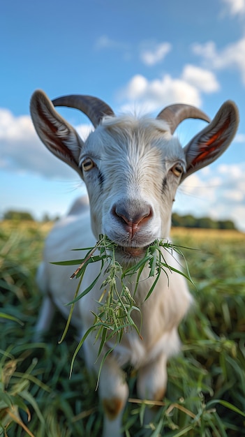 Gratis foto fotorealistische geit in de natuur