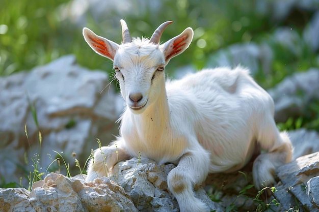 Gratis foto fotorealistische geit in de natuur