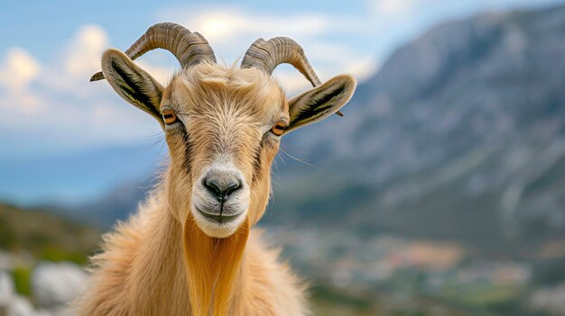 Gratis foto fotorealistische geit in de natuur