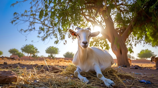 Gratis foto fotorealistische geitenboerderij