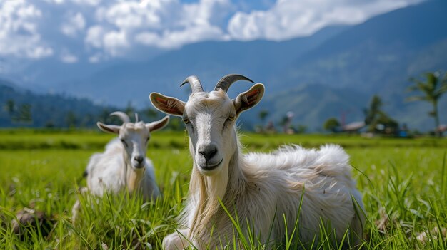 Fotorealistische geitenboerderij