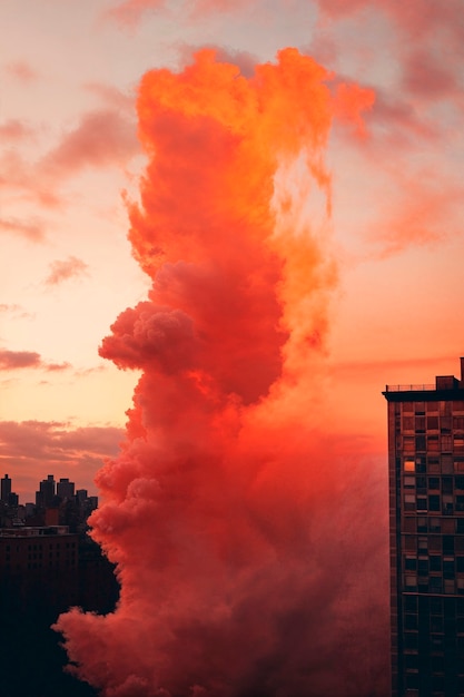 Gratis foto fotorealistische kleurrijke rook