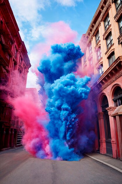 Fotorealistische kleurrijke rook