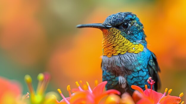 Fotorealistische kolibrie buiten in de natuur