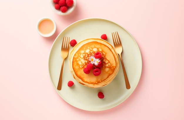 Gratis foto fotorealistische pannenkoeken van bovenaf