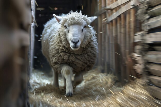 Fotorealistische schapenboerderij