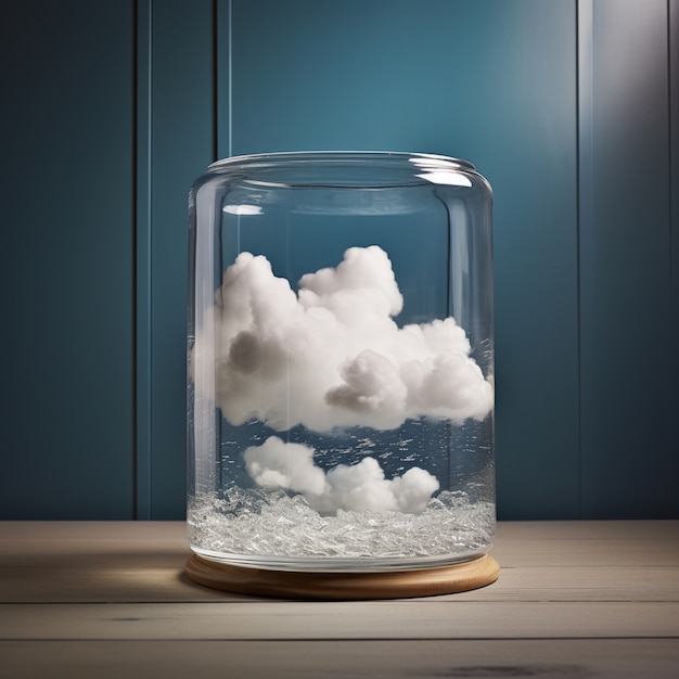 Gratis foto fotorealistische wolken in een pot