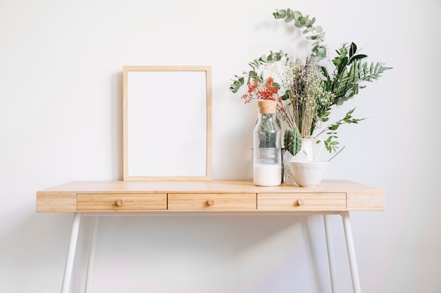 Frame op decoratieve tafel