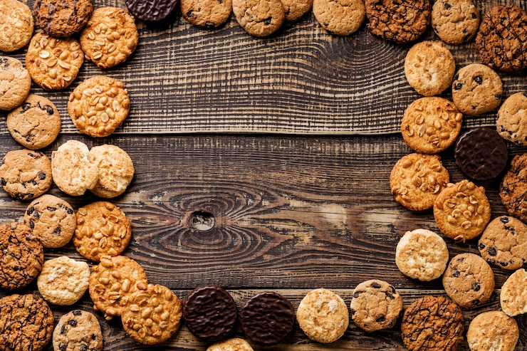Gratis Foto frame van heerlijke koekjes plat leggen