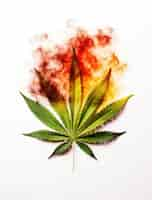 Gratis foto fresh and vibrant green marijuana leaves on varied background