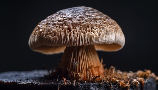 Frisse herfstpaddenstoel kwetsbaarheid van organische groei gegenereerd door AI
