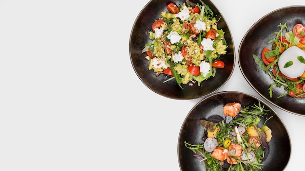 Frisse salade variëteit met kopie ruimte