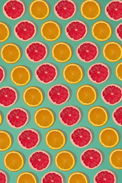 Gratis foto fruit citrus naadloze patroon.