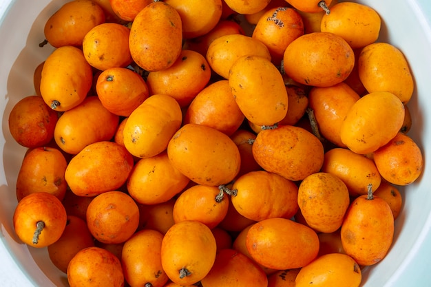 Fruit eten citrus ciriguela spaanse pruim