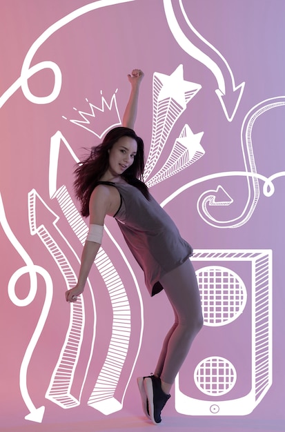 Full shot fit vrouw training