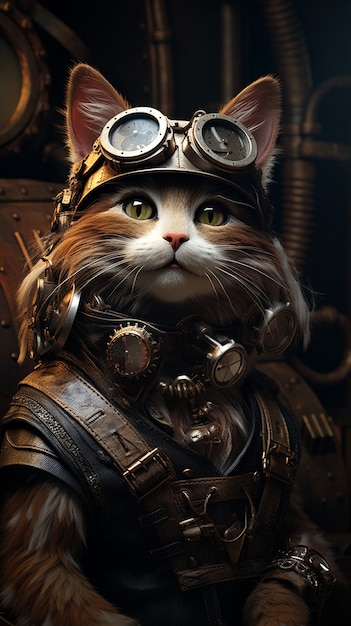 Gratis foto futuristisch kattenconcept