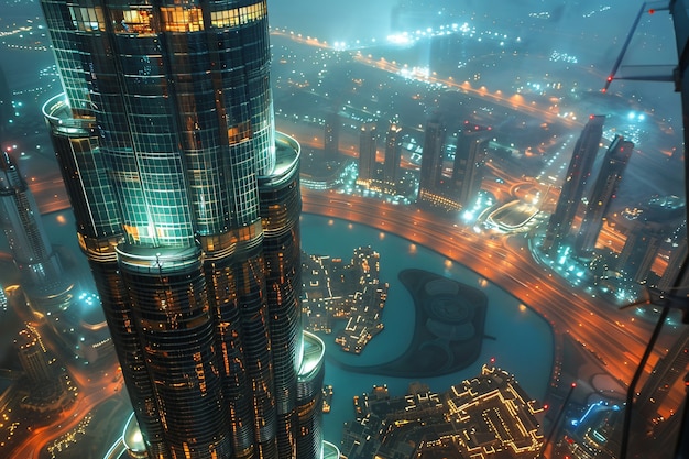 Gratis foto futuristisch landschap van dubai