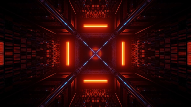 Futuristische achtergrond met kleurrijke gloeiende abstracte neonlichten