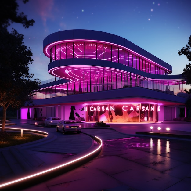 Gratis foto futuristische casino-architectuur