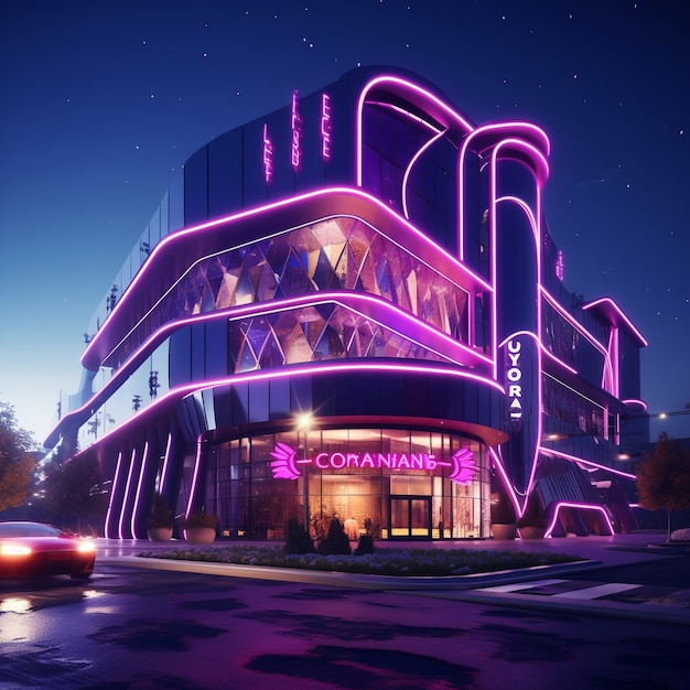 Gratis foto futuristische casino-architectuur