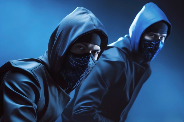 Futuristische ninja digitale kunst