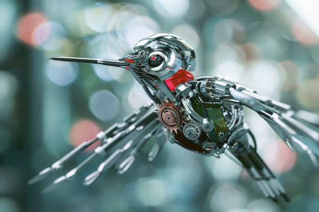 Gratis foto futuristische robot kolibrie