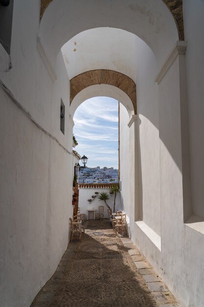 gang overdag in vejer de la frontera, spanje