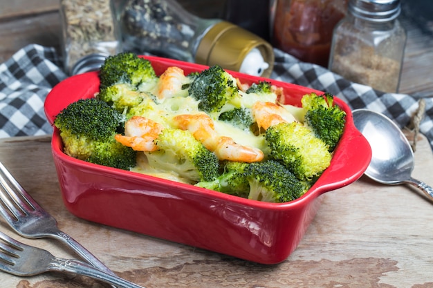 Garnalenpasta, broccoli, garnalen