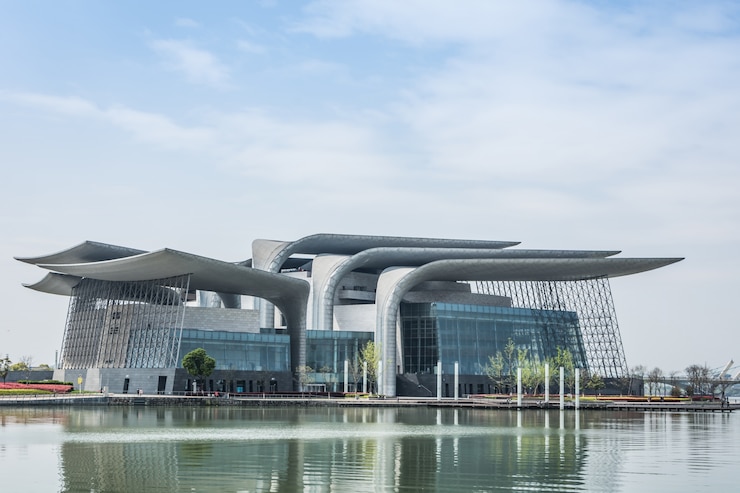 Gratis Foto gebouw met modern ontwerp