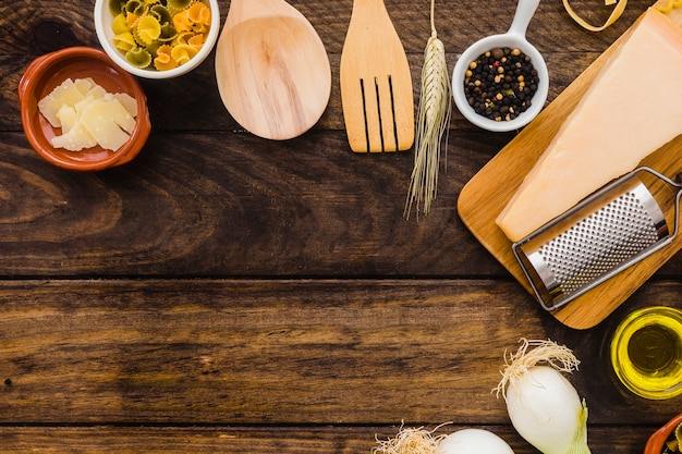 Gebruiksvoorwerpen en koken ingrediënten