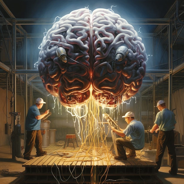 Gedetailleerde structuur van het menselijk brein