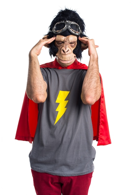 Gefrustreerde Superhero Monkey Man