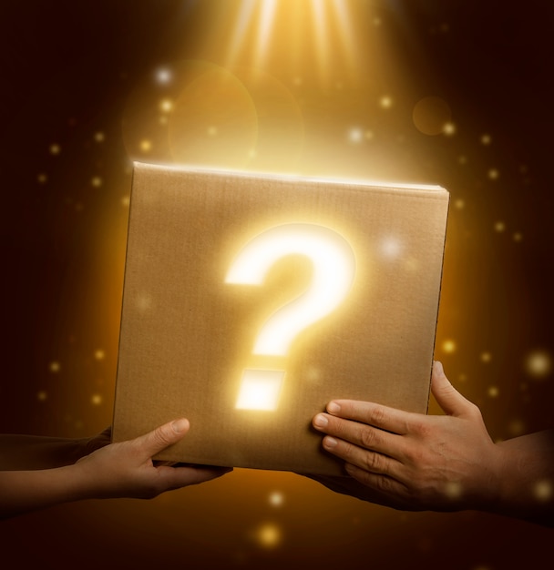 Geheimzinnigheiddoos met giftenconcept