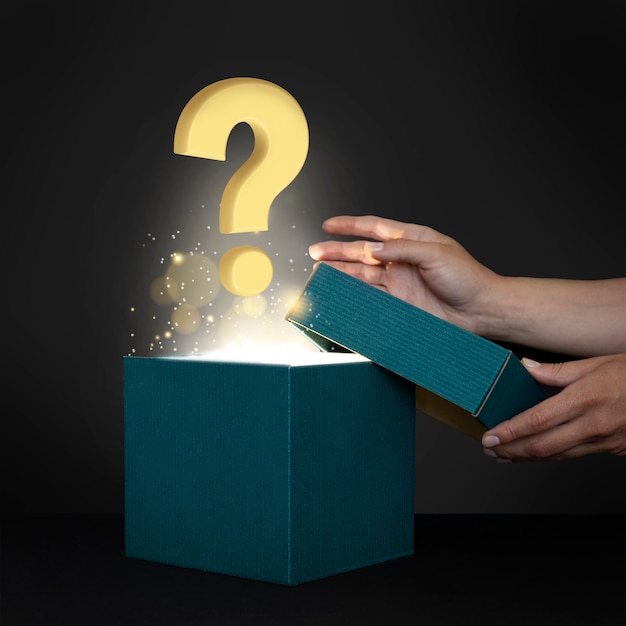 Geheimzinnigheiddoos met giftenconcept