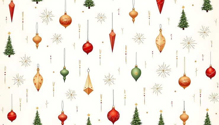 Gratis Foto geïllustreerd kerstpatroon