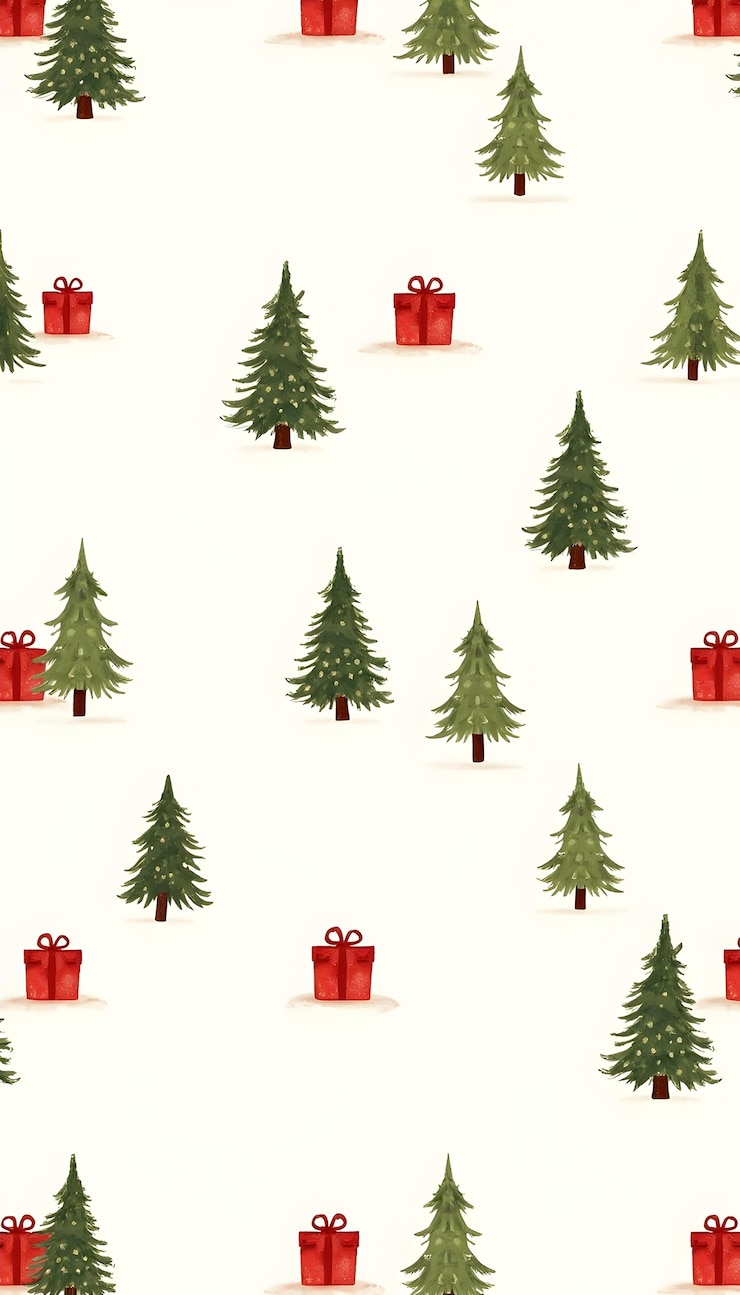 Gratis Foto geïllustreerd kerstpatroon