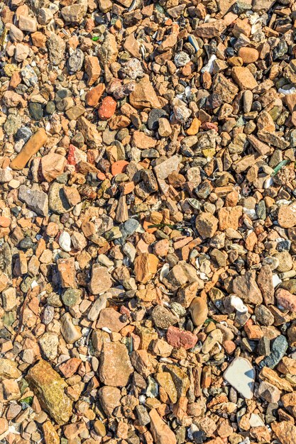 Gele golf steen achtergrond de zee zeewier