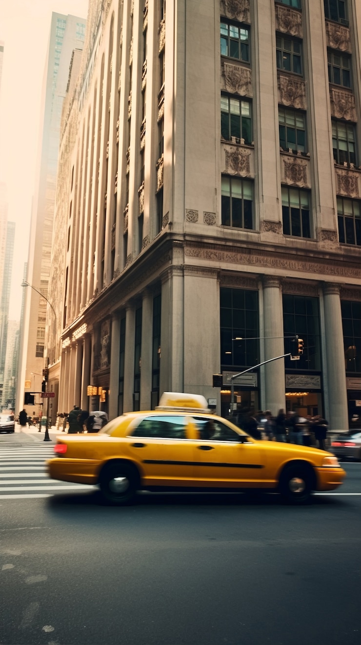 Gratis Foto gele taxi in de straten van new york city