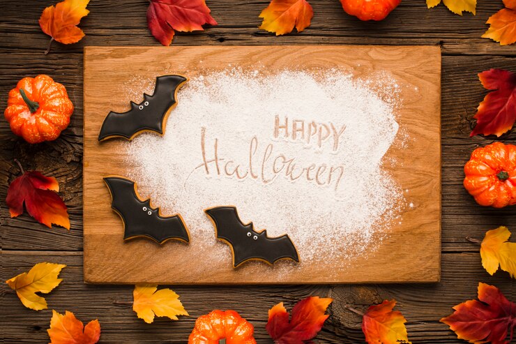 Gratis Foto gelukkig halloween op houten bord met knuppels
