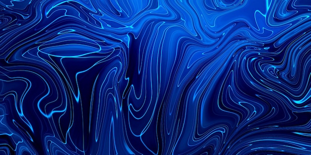 Gratis foto gemarmerde blauwe abstracte achtergrond vloeibaar marmerpatroon