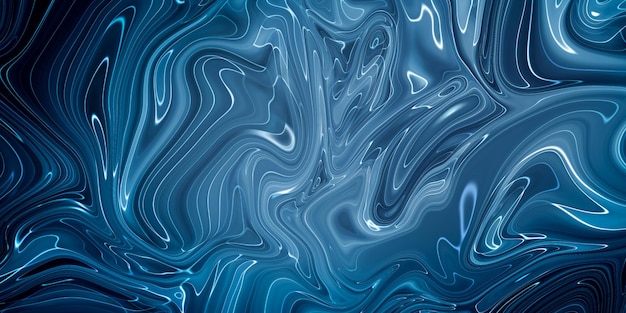 Gemarmerde blauwe abstracte achtergrond. Vloeibaar marmerpatroon.