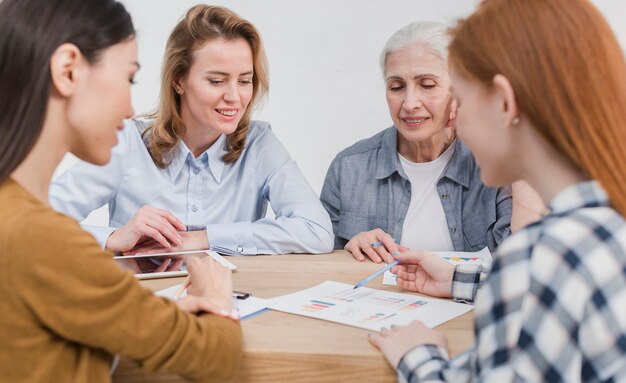 Gemeenschap van vrouwen die samen plannen maken