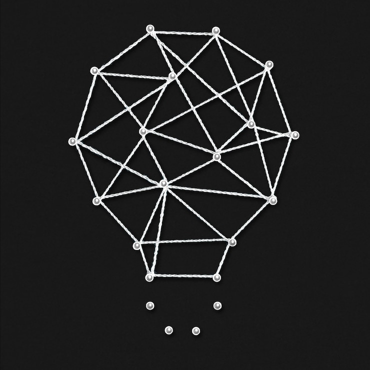 Gratis Foto geometrisch abstracte gloeilamp, creatief idee en technologie-innovatieontwerp
