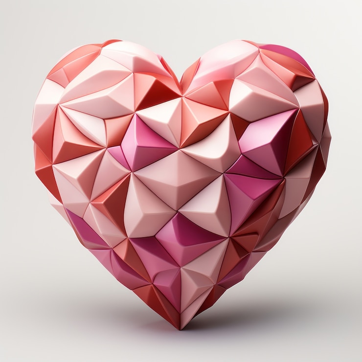 Gratis Foto geometrische hartvorm in studio